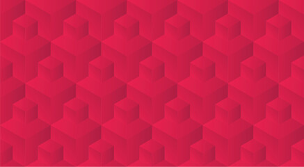 Red 3d Geometric Pattern Background