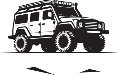 Vector Illustration Off Road 4x4 SUV Adventure