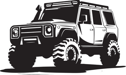 Adventure Awaits 4x4 SUV Vector Drawing