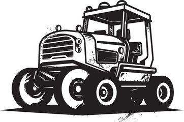 Fototapeta premium Vector Artistry in Asphalt Construction Roller Graphics