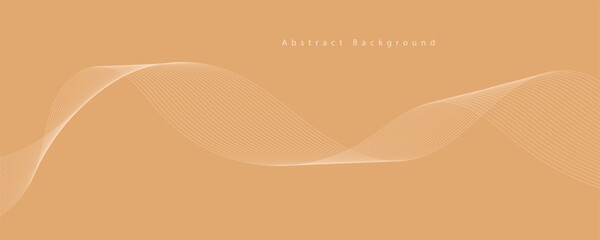 Abstract wave element for design. Digital frequency track equalizer. Stylized line art background. Vector illustration. Wave with lines created using blend tool. Curved wavy line, smooth stripe.
