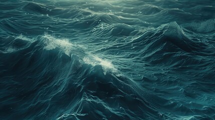 Majestic Ocean Waves Under Stormy Sky