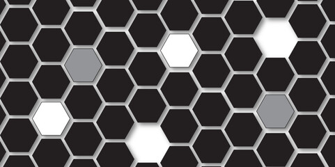Black hexagon background. grey concrete cement stone tile wall. 3d illustration rendering.  Black geometric layout template. Abstract background of modern wall. colored paper in dark colors. 
