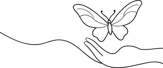 hand with butterfly