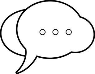 black and white speech bubble