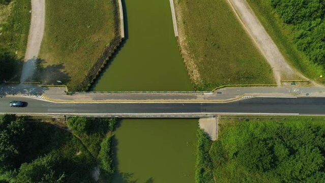 Bridge Beautiful Canal Jamno Kanal Mielno Aerial View Poland