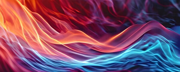 Obraz premium digital waves flowing over a classic painting