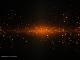 Orange abstract glowing bokeh lights on a black background with space for text or product display