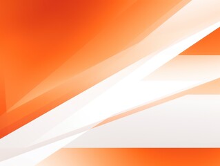 Orange and white background vector presentation design, modern technology business concept banner template with geometric shape