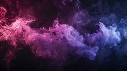 Obraz na płótnie Canvas Abstract pink and purple smoke on black background