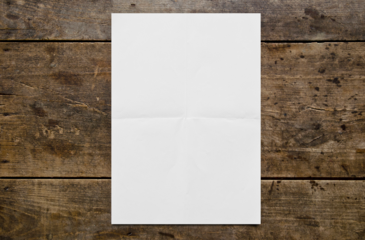 PNG Folded poster mockup, transparent design
