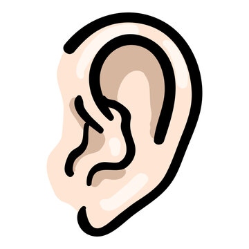 Human Ear - Hand Drawn Doodle Icon