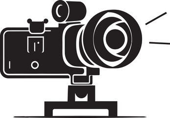 Cinematic Cinema Camera Vector Illustration with Intense Battle Theme