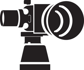 Cinematic Cinema Camera Vector Illustration with Epic Adventure Theme