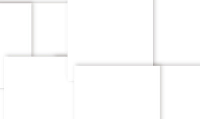 Abstract white and grey geometric square background. Abstract white pattern, squares texture banner design.