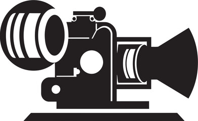 Vintage Cinema Camera Vector Illustration with Old School Charm