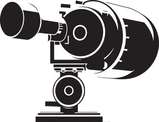 Cinematic Cinema Camera Vector Illustration with Intense Dramatic Scene