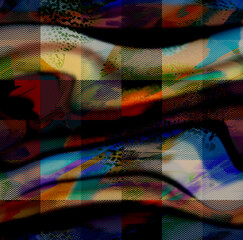 Floral pattern of intertwined intricate abstract elements. Abstract design, illustration background crafted for textile or print. Seamless pattern