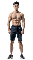 Fototapeta premium Fit Middle-Aged Man Isolated on Transparent Background