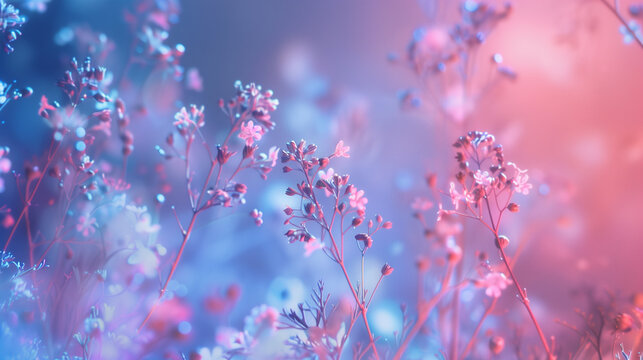 pastel background with flower design