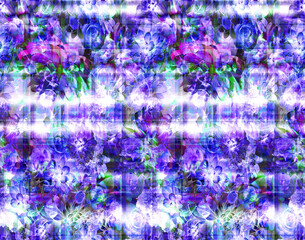 Floral pattern of intertwined intricate abstract elements. Abstract design, illustration background crafted for textile or print. Seamless pattern