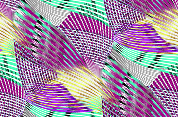 Floral pattern of intertwined intricate abstract elements. Abstract design, illustration background crafted for textile or print. Seamless pattern