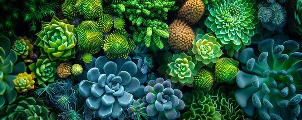 Capture the surreal beauty of alien flora and fauna in a birds-eye view perspective Show how these otherworldly  - obrazy, fototapety, plakaty