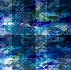 Floral pattern of intertwined intricate abstract elements, green and yellow. Abstract leaf design, illustration background crafted for textile or print. Seamless pattern