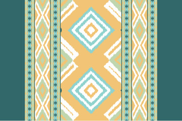 Obraz premium Ethnic abstract ikat art. Aztec ornament print. geometric ethnic pattern seamless color oriental. Design for background ,curtain, carpet, wallpaper, clothing, wrapping, Batik, vector illustration.