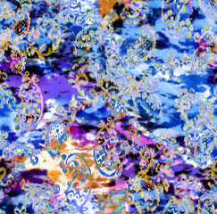 Floral paisley pattern trendy background seamless. Flowers tribal asian style ornament amazing graphic backdrop.