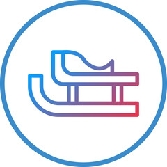 Vector Design Sled Icon Style