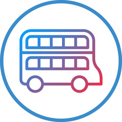 Vector Design Double Decker Icon Style