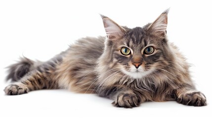 Fototapeta premium Donskoy cat on white background