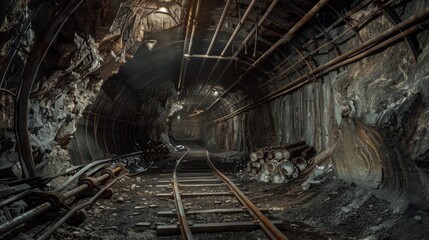 Interior of the old coal mine