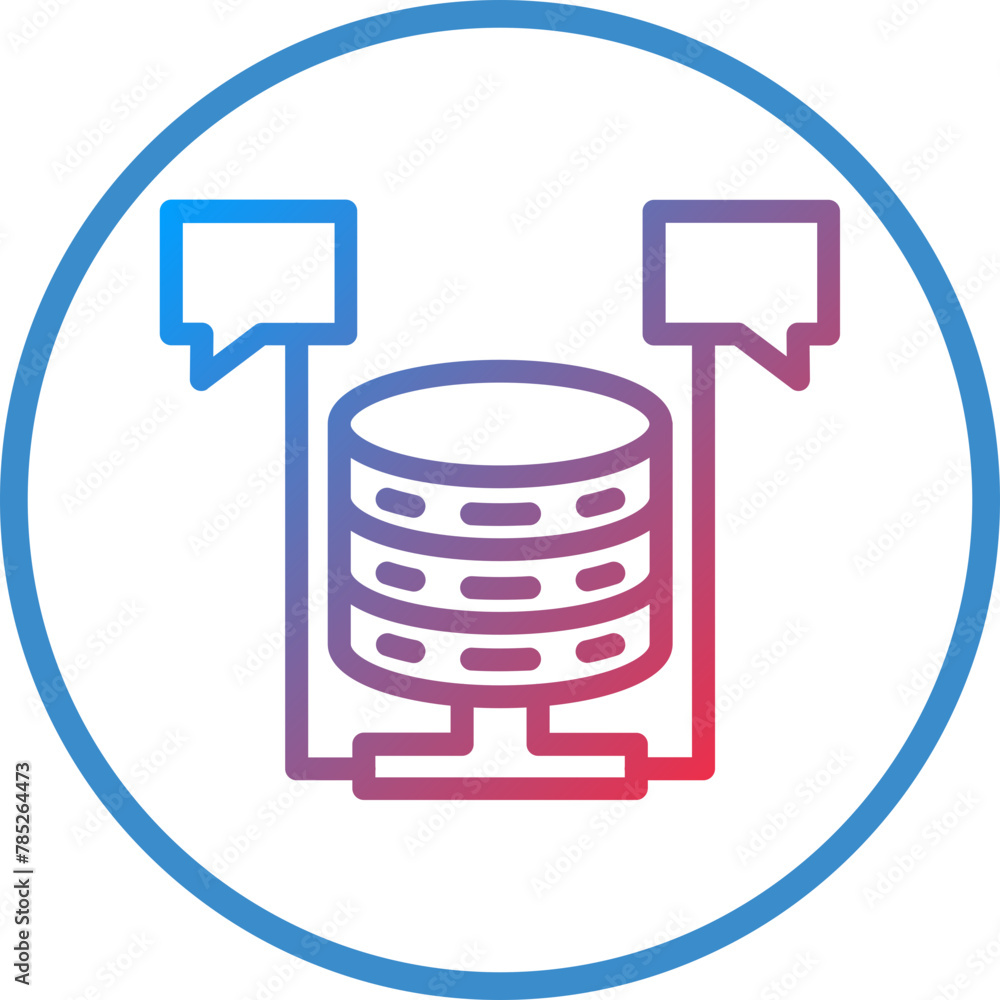 Poster vector design database chat icon style