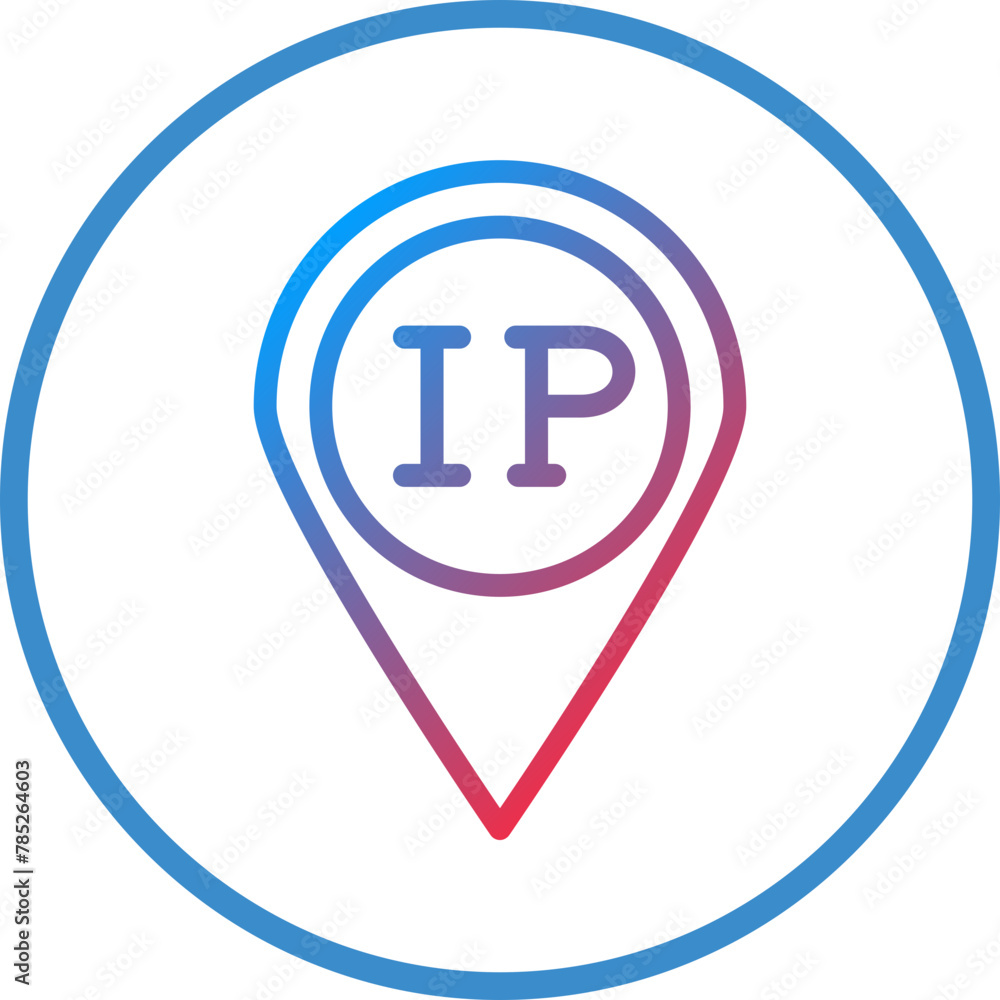 Poster vector design ip address icon style