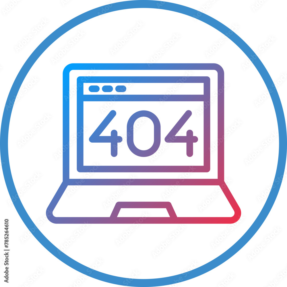 Aufkleber vector design 404 error icon style