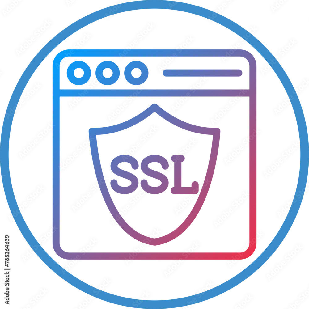 Poster vector design ssl icon style