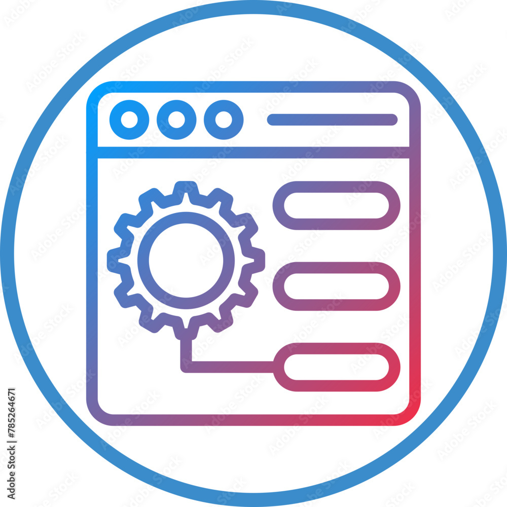 Poster vector design control panel icon style