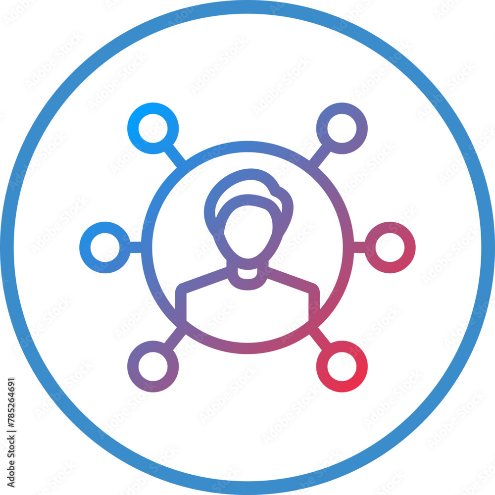 Poster vector design user connection icon style
