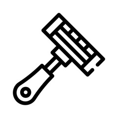 razor blade line icon