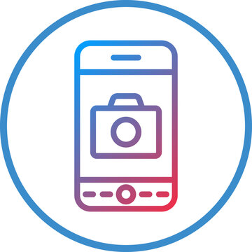 Vector Design Smartphone Camera Icon Style