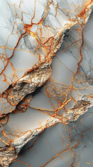 Abstract background, creative texture of white marble with gold veins. - obrazy, fototapety, plakaty
