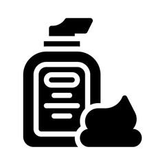shaving cream glyph icon