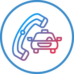 Obraz premium Vector Design Call Taxi Icon Style