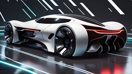 Here's an easy-to-understand sentence for naming the image based on your input: Dynamic Red Sports Car Racing on the Road