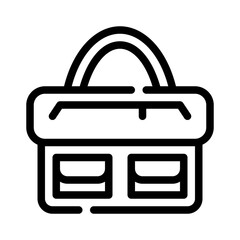 school bag line icon