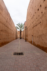 Small street in medina (old city) of Marakesh