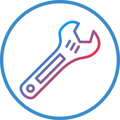 Vector Design Wrench Icon Style