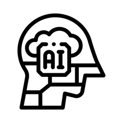 artificial intelligence line icon
